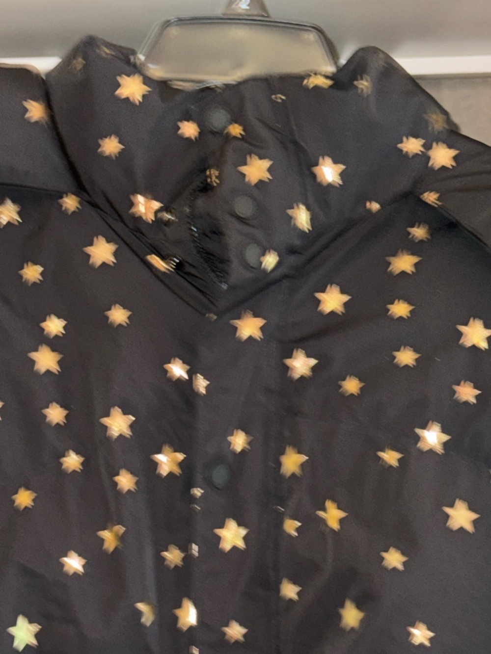 OOSC clothing Medium M black shining star puffer jacket - Picture 6 of 7
